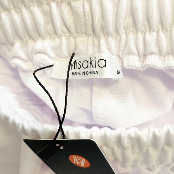 White Joggers Misakia Medium NWT - Picture 5 of 5